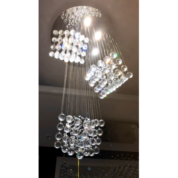Moderno pendente sospeso a sospensione Light hotel interno villa decorazione soffitto di lusso di cristallo lampadario perle
