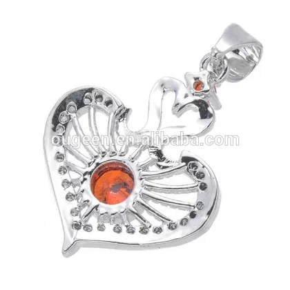 silver crystal heart jewelry 2015 italian jewellery