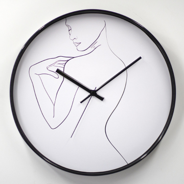 Wholesale Quiet Non Ticking Wall Clock Metal Frame