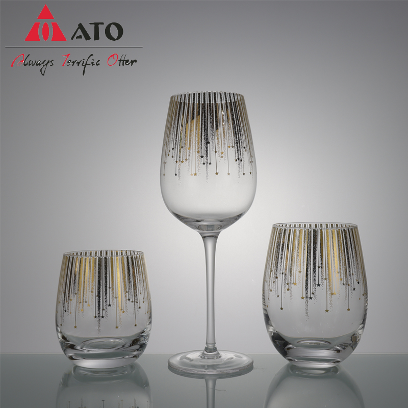 ATO Crystal Engraved Glamorous Sweet Wine Glass set