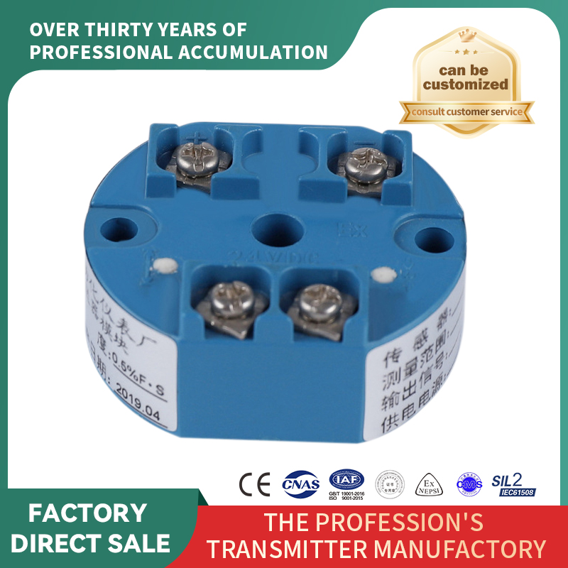cu modul transmițător de temperatură montat pe Hart Head