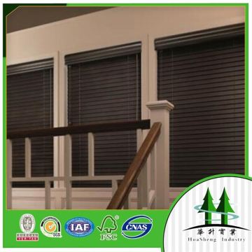 wooden window with venetian blinds