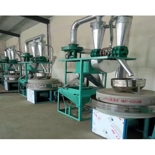 Grind Flour Machine 2 sets of round sieve small stone mill Factory