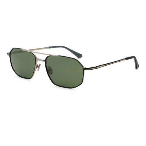 TAC Polarized Polygon Metal Aviator Sunglasses