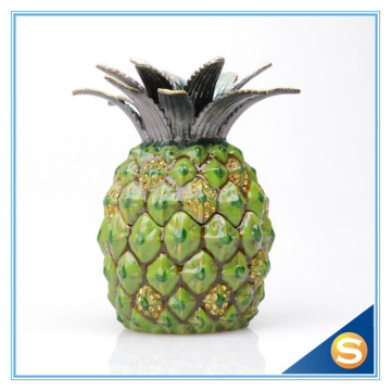 Pineapple Pewter Jewelry Box Trinket Box