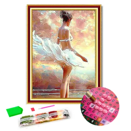 Factory Direct Elegant Dancer Diamond Painting on Canvas