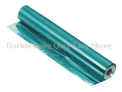 green coated household aluminum foil