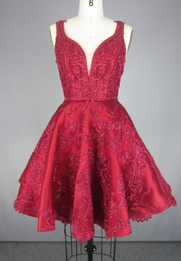 Mini Beading Red Cocktail Dresses Cocktail Dress