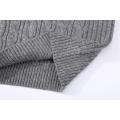 Pull torsadé tricoté à col rond pour hommes Pull en acrylique/laine