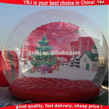 GuangZhou outdoor decoration Christmas inflatable snow globe,outdoor inflatable snow globe