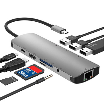 Adaptador 9 em 1 USB tipo C atacado