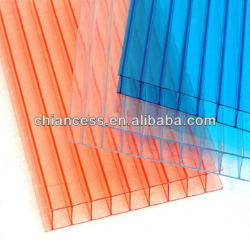 Sunshade polycarbonate pc hollow sheet 10 years high quality