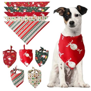 Cotton Triangle Pet Bandana for Dogs and Cats - New Christmas Design