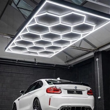 Gonengo Car Detailing Workshop Ceiling Lighting - 6500K Hexagonal Showroom Garage Lights