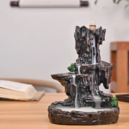Indoor Agarwood Sandalwood Incense Burner with Waterfall Design