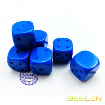 Dés vierge de jeu 16MM D6 vierge avec 6e côté vide, 4 couleurs assorties de 24pcs, cube vide brut