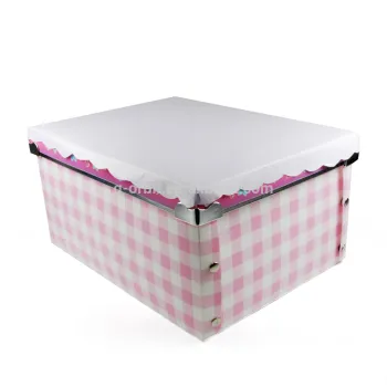 Simple design plastic button folding storage box, diy storage cubes for shoe
