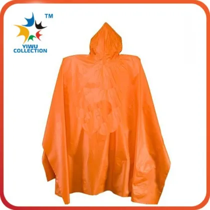 ladies camouflage long transparent long pvc poncho raincoat