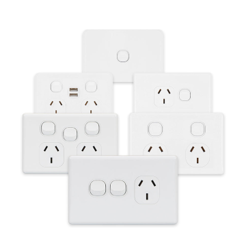 SAA SAA Home Touch Electrical Supplies 2G 2way 10A Interruptor de pared e interruptor de luz del enchufe