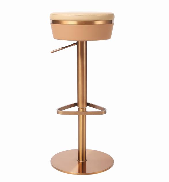 Silla de bar Home Tall Nordic Metal Luxury Gold Kitchen Cuero de cuero alto moderno Muebles de barra de barra para barra de bar