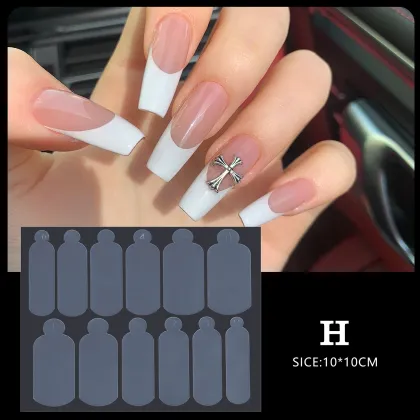 Wholesale 12 Pcs/Sheet Builder Extension Accessories Silicone Dual Form Guides Nail Forms