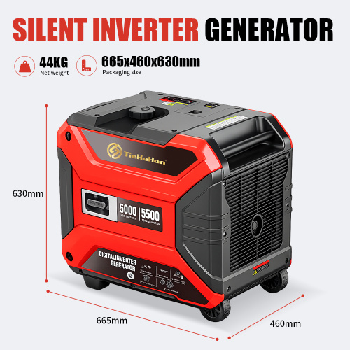 Generador inversor de gasolina portátil silencioso de 5000W