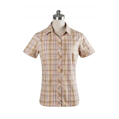 Hohe Qualität billig 100 Baumwollplaid-T-Shirt