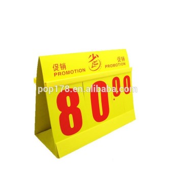 plastic price display frame stand for supermarket promotion display