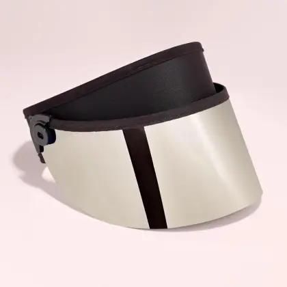 Silver short sun visors cap