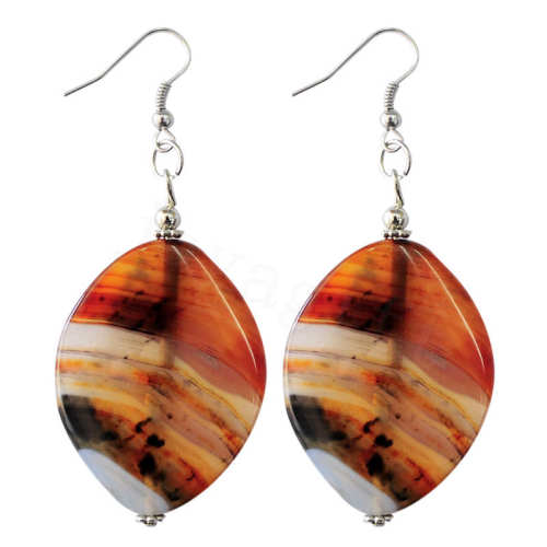 Natural Gemstone Agate Earring