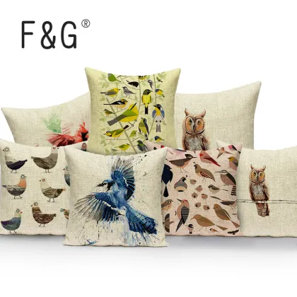 Farmhouse decor Birds insects cushion cover cushions home decor Custom pillow cover bees cute outdoor cushions Throw pillows