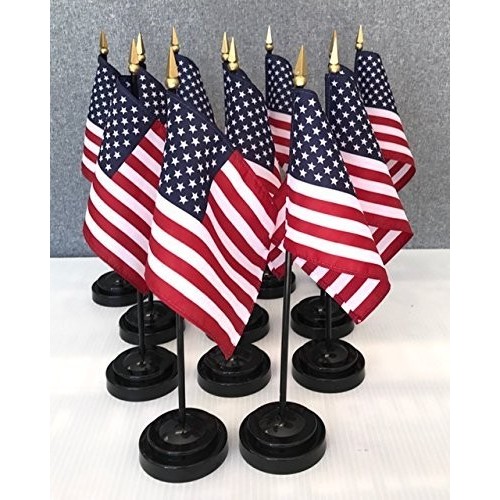 Custom logo polyester national USA table flag
