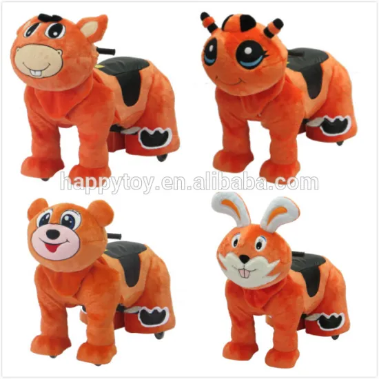 HI CE motorized battery coin operated ride on scooter horse riding toy for kid in mall