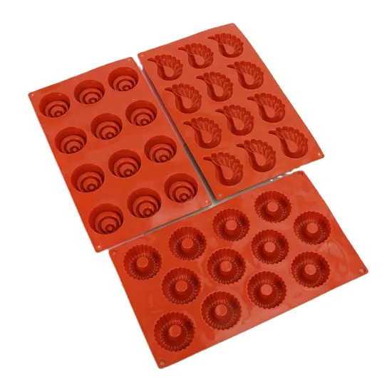 Customised 100% Food Grade Unique 3D Flower Rose Shape Silicone Cake Baking Moulds