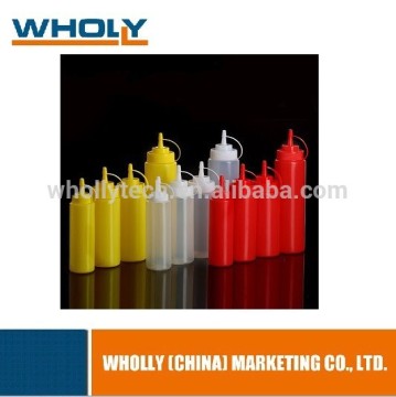 Food Grade Plastic Squeeze Sauce Bottle with Nozzle