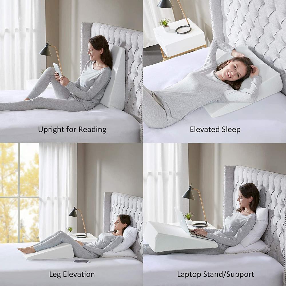 folding wedge memory foam pillow