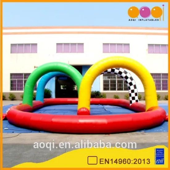 AOQI commercial use inflatable race track sports game for sale