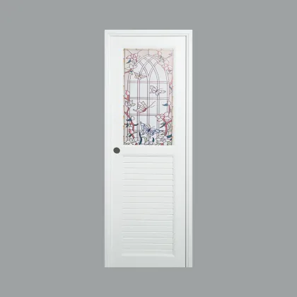 Modern PVC Double Oval Glass Doors & Windows for Villa Entries