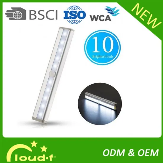 led motion sensor light alluminium material 10leds