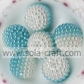 Perles rondes en vrac de perle artificielle acrylique de couleur double