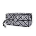 PVC Clutch Taschen kosmetische Reißverschluss geometrische Schminktasche