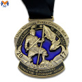 Medalha de ouro de elogio de metal personalizado Alta qualidade