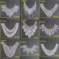 White milk fiber fabric collar Lace Embroidery