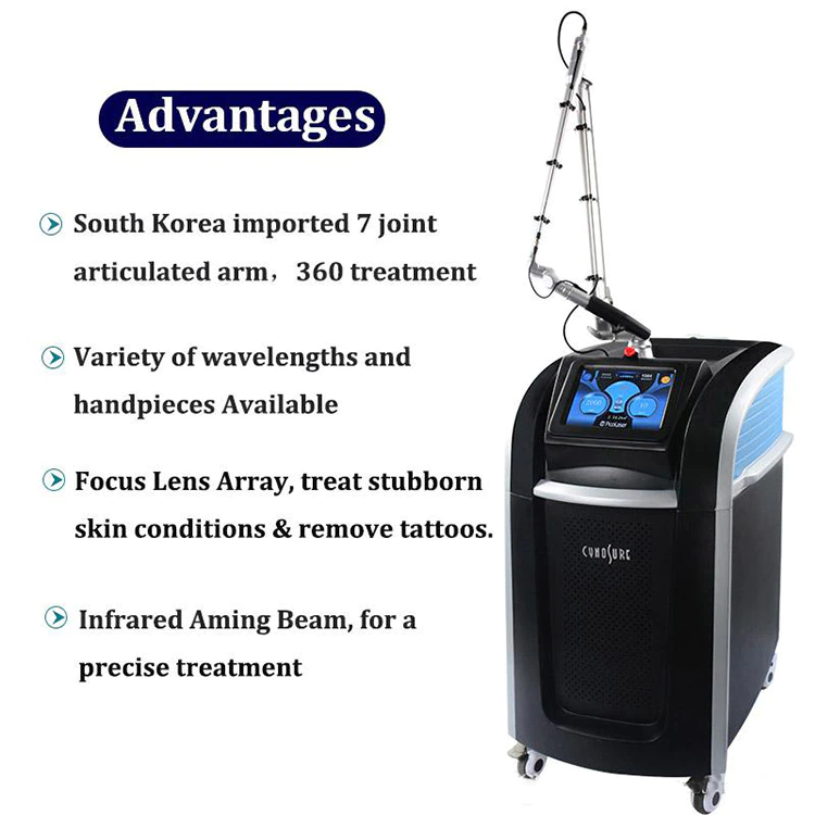 Picosecond Laser 532 755 1320 1064 PicoLaser Q Switch Nd Yag Tattoo Removal Machine