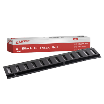 EasyLifting 8ft Black Powder-Coated Horizontal E-Track Tie Down Rail