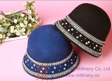 2014 New style 100% wool felt hat for ladies