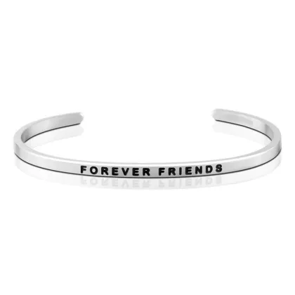 Custom Engraved Friendship Sister Cuff Bracelet