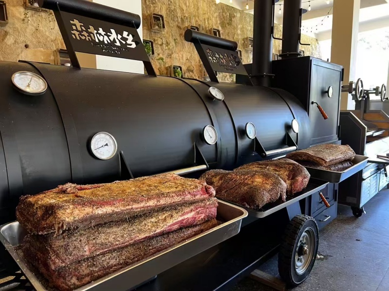 fruit wood bbq smoker