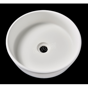 Artificial stone round countertop washbasin for cabinet