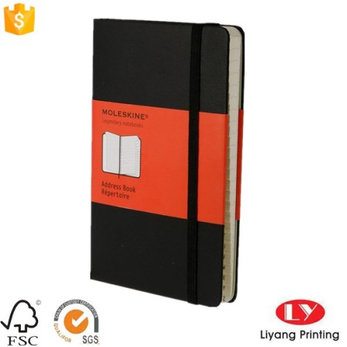 Notebook de capa flexível personalizada para escritório com elástico